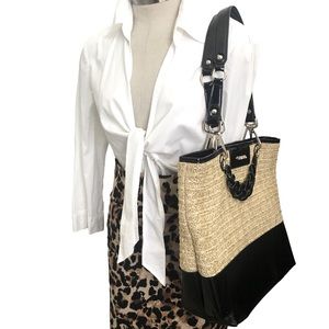 Calvin Klein Tote Shoulder Bag Women Size L 13”X W 17” X D 5”.